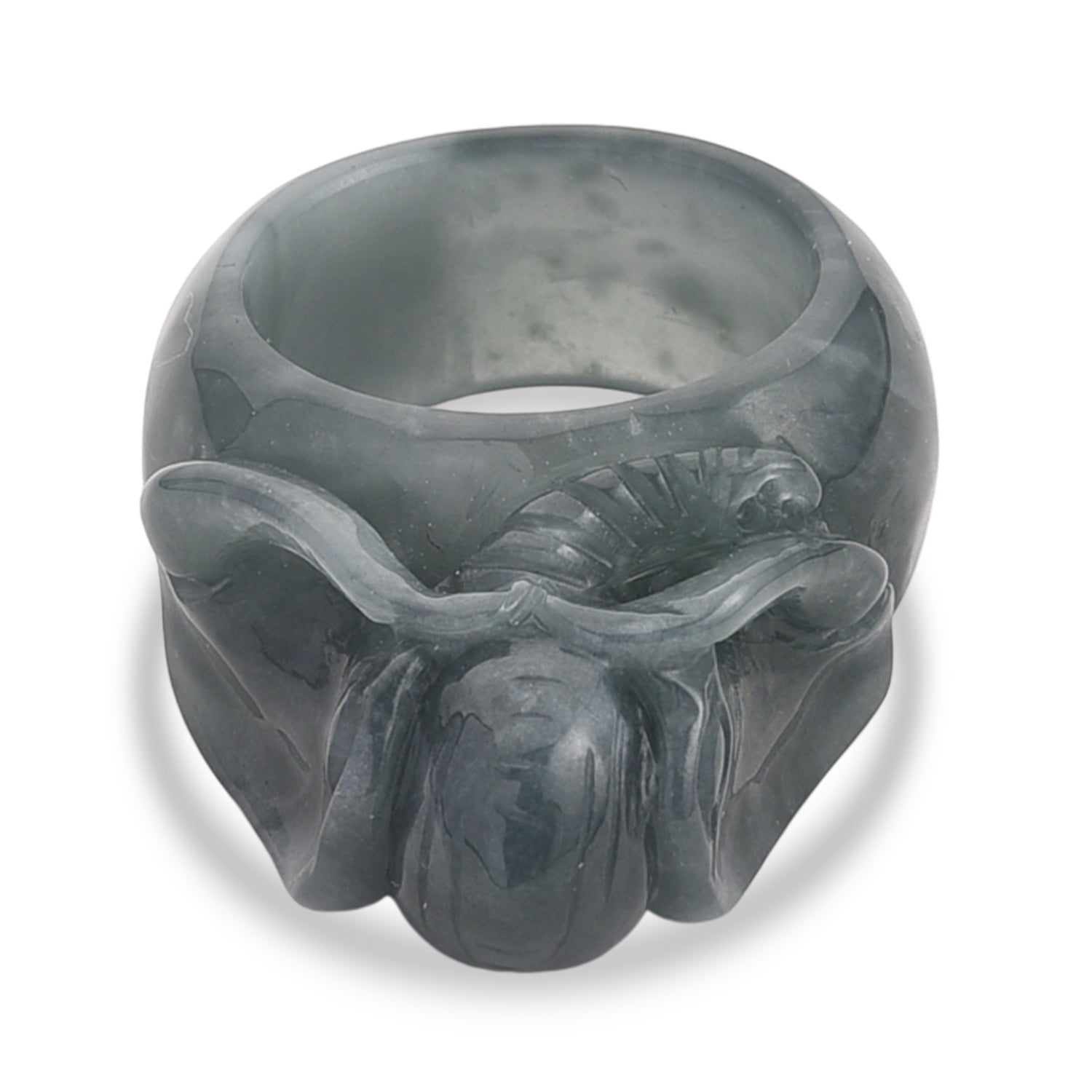 Natural Olmec Jade Carved Elephant Ring 85.00 Ct. 8415916 0