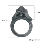 Natural Olmec Jade Carved Elephant Ring 85.00 Ct._8415916_5