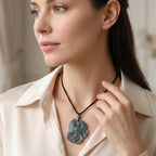 Natural Jadeite Jade Adjustable Carved Eagle Necklace with Cotton Thread (Size - 28) 85.00 Ct.
