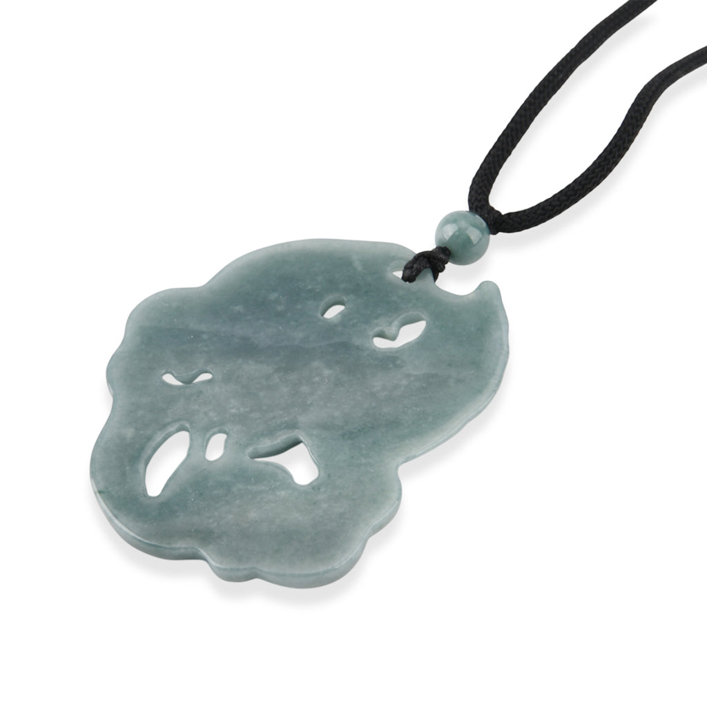 Natural Jadeite Jade Adjustable Carved Eagle Necklace with Cotton Thread (Size - 28) 85.00 Ct._8415924_4