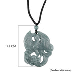 Natural Jadeite Jade Adjustable Carved Eagle Necklace with Cotton Thread (Size - 28) 85.00 Ct._8415924_6