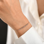 NY Close Out Deal - Natural Champagne Diamond Adjustable Bracelet (Size - 10) in 18K Vermeil Rose Gold Plated Sterling Silver_8415996_2