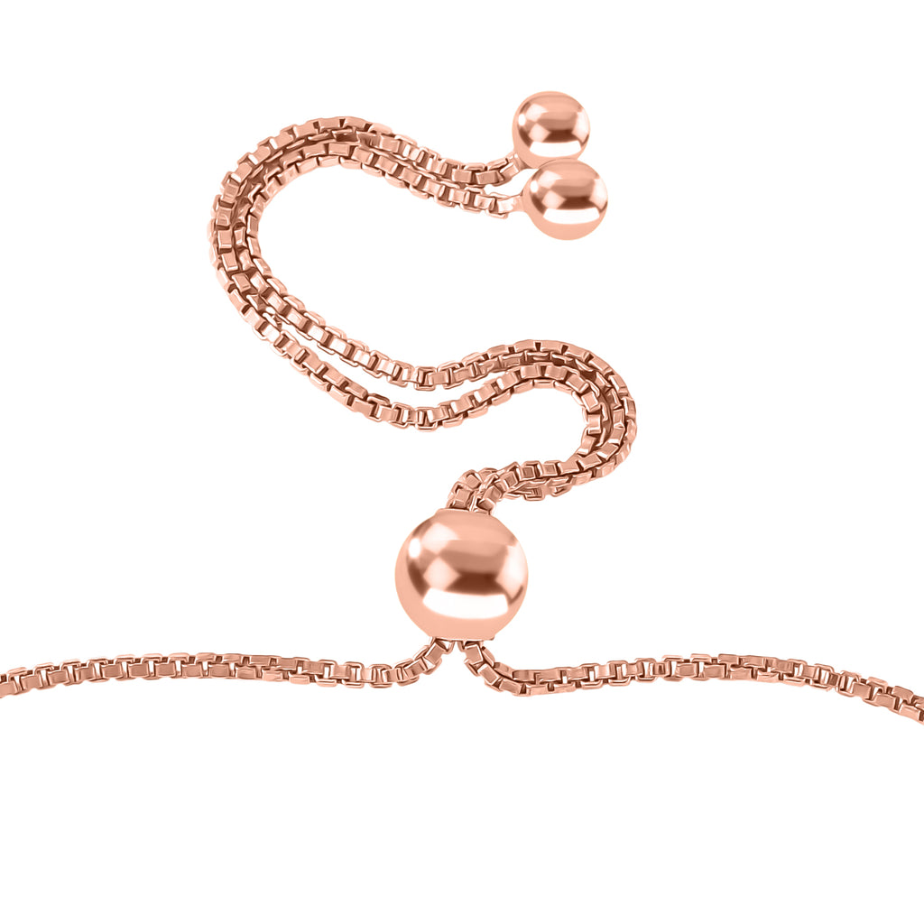 NY Close Out Deal - Natural Champagne Diamond Adjustable Bracelet (Size - 10) in 18K Vermeil Rose Gold Plated Sterling Silver_8415996_3