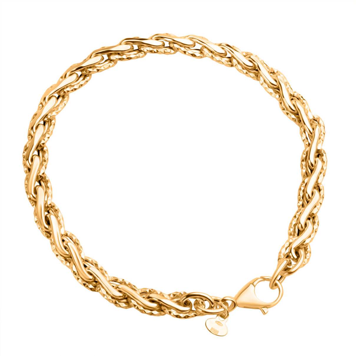 9K Yellow Gold 5.5MM Bracelet with Lobster Clasp 7.5 Inch 8416130 0