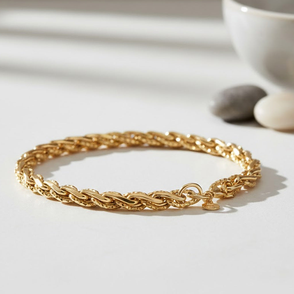 9K Yellow Gold 5.5MM Bracelet with Lobster Clasp 7.5 Inch 8416130 1