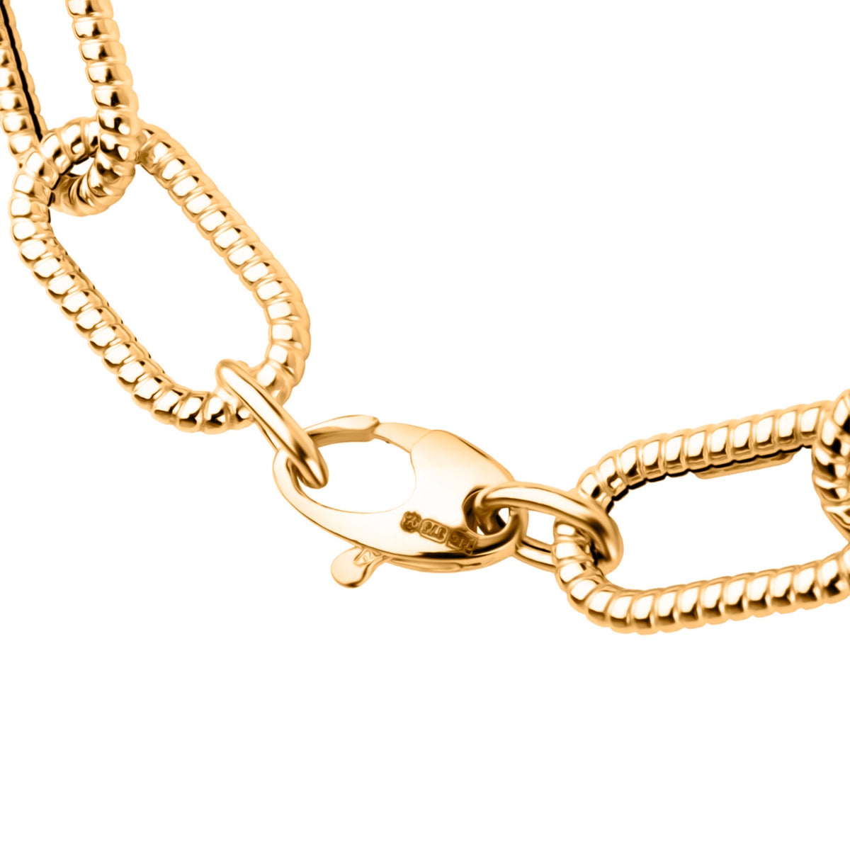 9K Yellow Gold 8.7MM Link Bracelet with Lobster Clasp 7.5 Inch 8416233 3