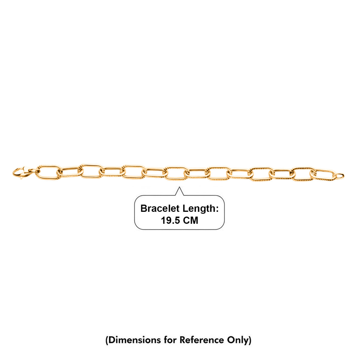9K Yellow Gold 8.7MM Link Bracelet with Lobster Clasp 7.5 Inch 8416233 4