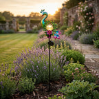 Decorative Solar-Powered Peacock Landscape Ground Stake Lamp ( 20x6x83cm) - Green_8416466_1