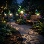 Decorative Solar-Powered Peacock Landscape Ground Stake Lamp ( 20x6x83cm) - Green_8416466_4