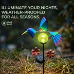 Decorative Solar-Powered Bird Landscape Ground Stake Lamp ( 24x11x78cm) - Blue_8416468_2