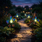 Decorative Solar-Powered Bird Landscape Ground Stake Lamp ( 24x11x78cm) - Blue_8416468_4