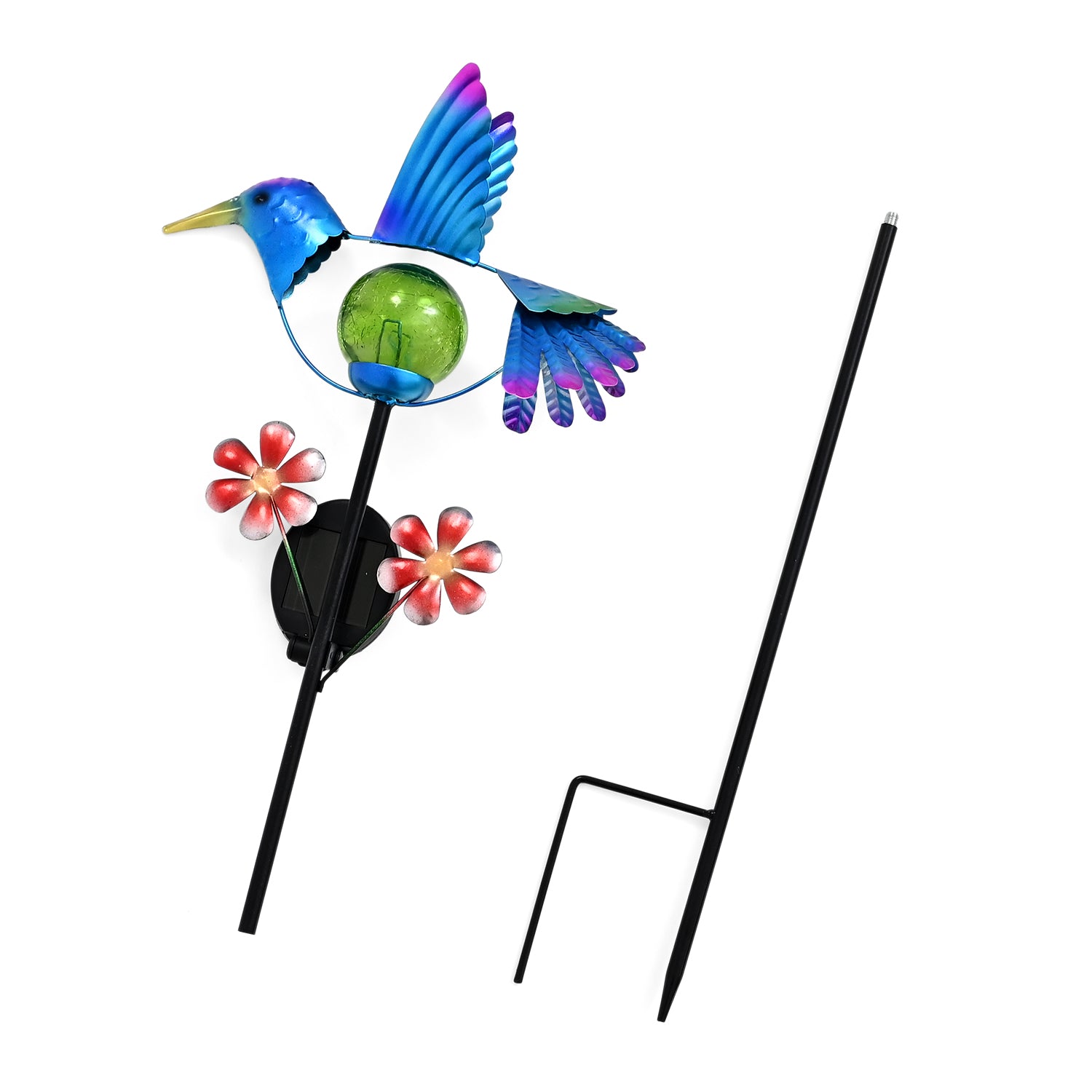 Decorative Solar-Powered Bird Landscape Ground Stake Lamp ( 24x11x78cm) - Blue V32513240 8