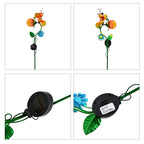 Decorative Solar-Powered Landscape Ground Stake Lamp - Artistic Whimsical Yellow Animal with Botanical Leaves & Flowers - Yellow_8416510_6