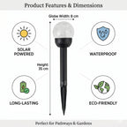 8-Piece Coordinated Outdoor Solar-Powered Plug-In Pathway Ground Stake Lamps (33x33mm) - Black_8416535_5