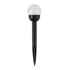 8-Piece Coordinated Outdoor Solar-Powered Plug-In Pathway Ground Stake Lamps (33x33mm) - Black_8416535_7