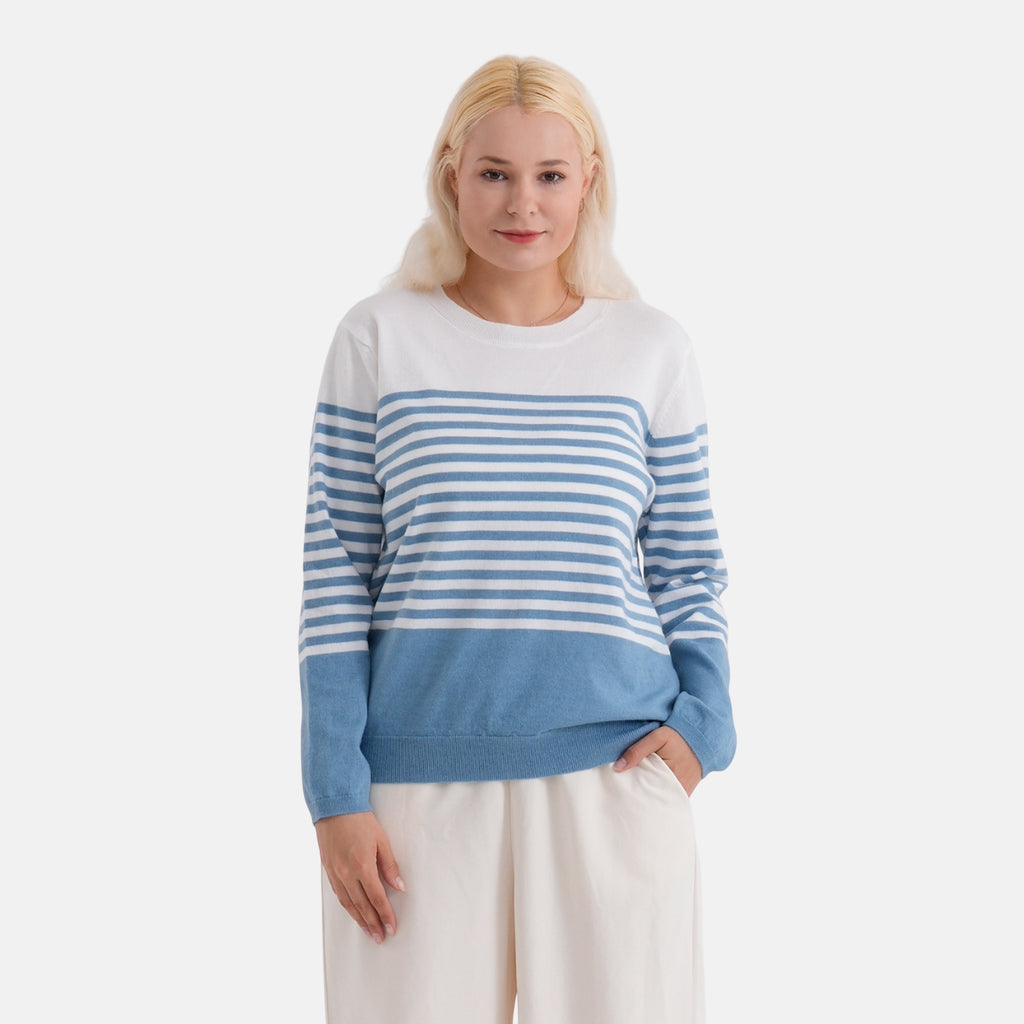 La Marey Soft Striped Jumper (Size 16 to 18) - Blue & White_8416783