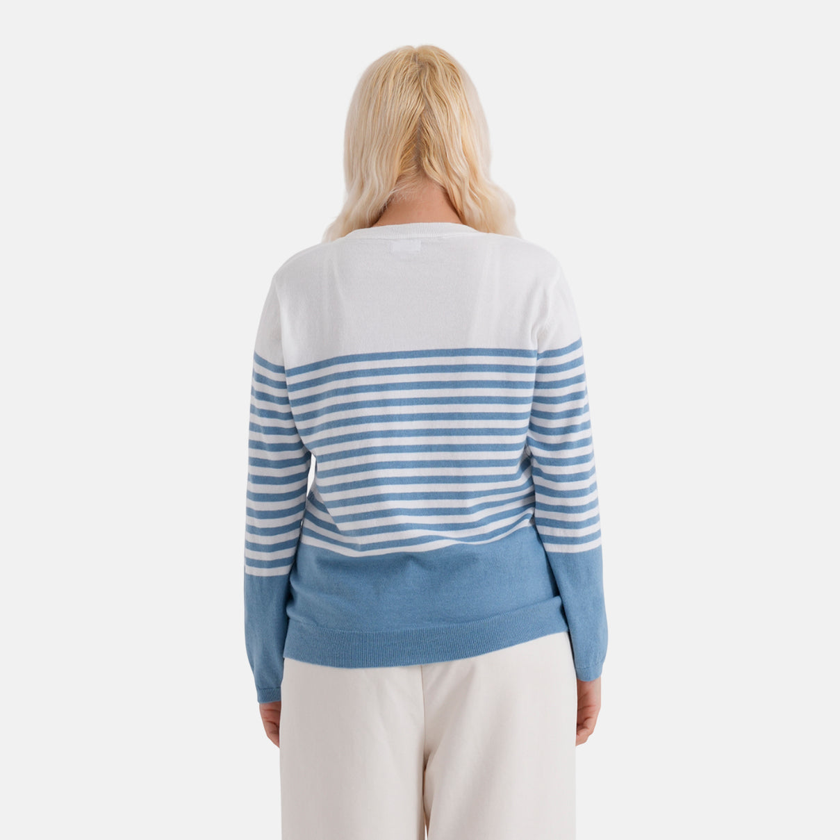 La Marey Soft Striped Jumper (Size 16 to 18) - Blue &amp; White V32515833 3