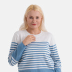 La Marey Soft Striped Jumper (Size 16 to 18) - Blue & White_8416783_5