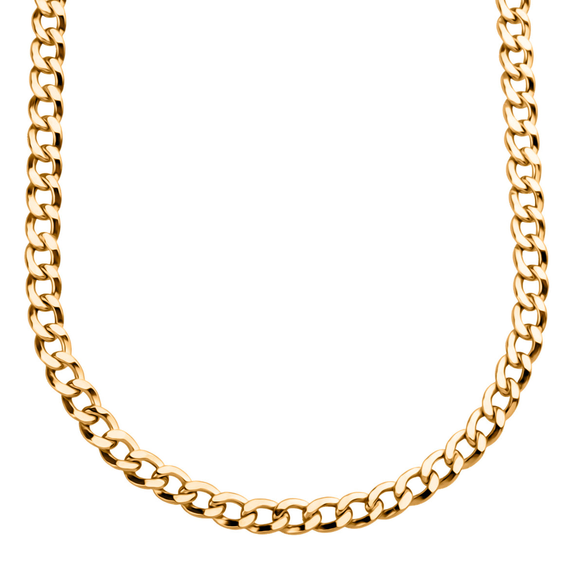 9K Yellow Gold 4MM Flat Curb Chain with Lobster Clasp 16 Inch 5.78g V32517544 0