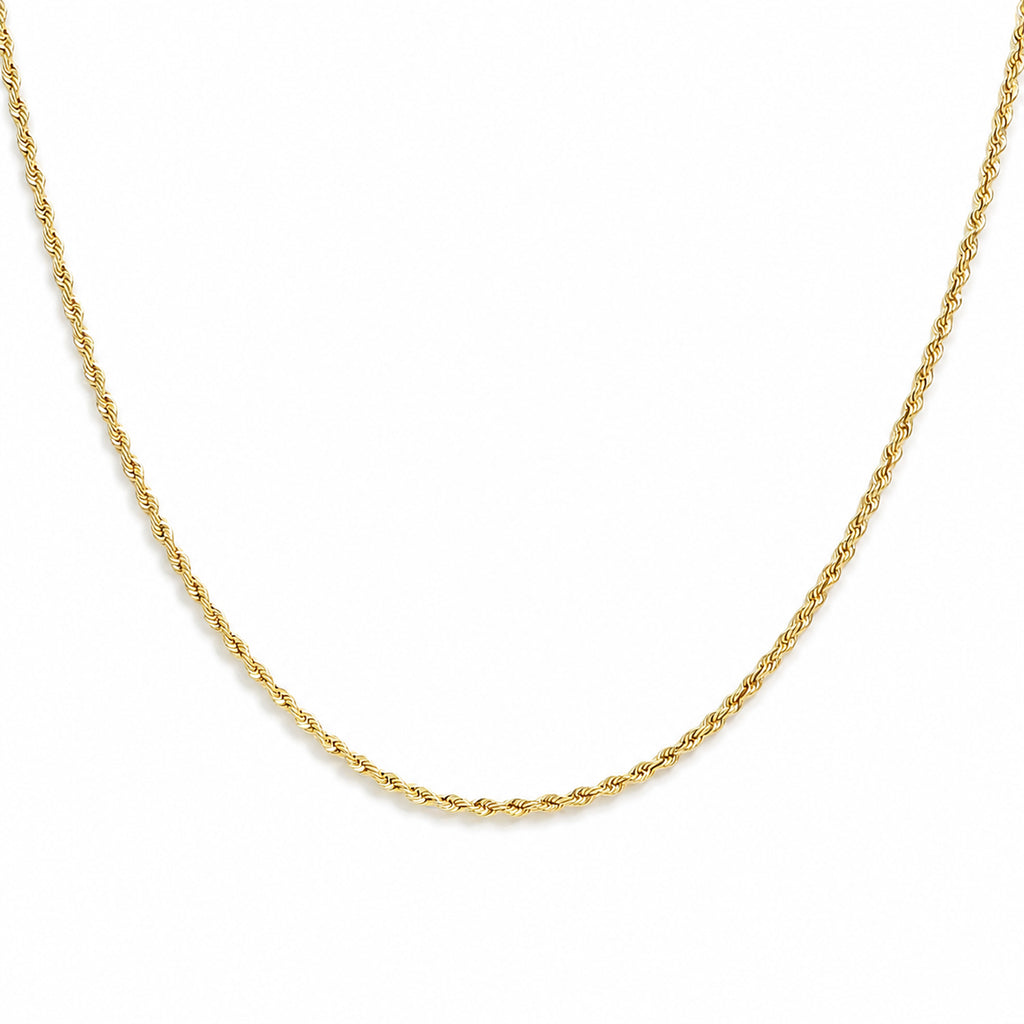 Maestro Collection - 9K Yellow Gold Rope Necklace with Spring Ring Clasp_8416908