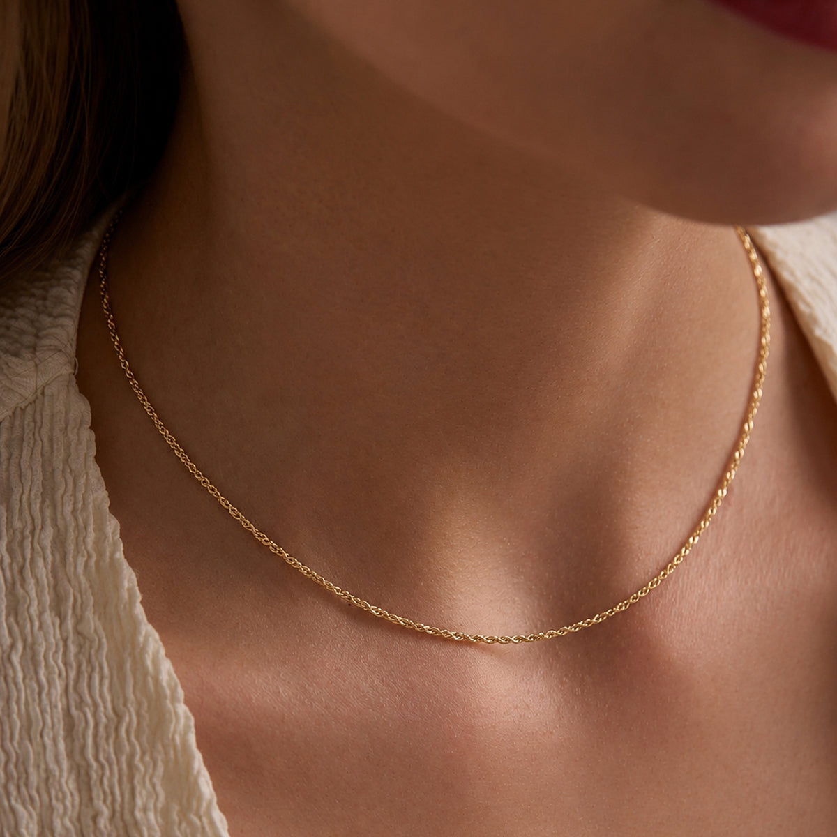 Maestro Collection - 9K Yellow Gold Rope Necklace with Spring Ring ClaspÂ  8416908 1