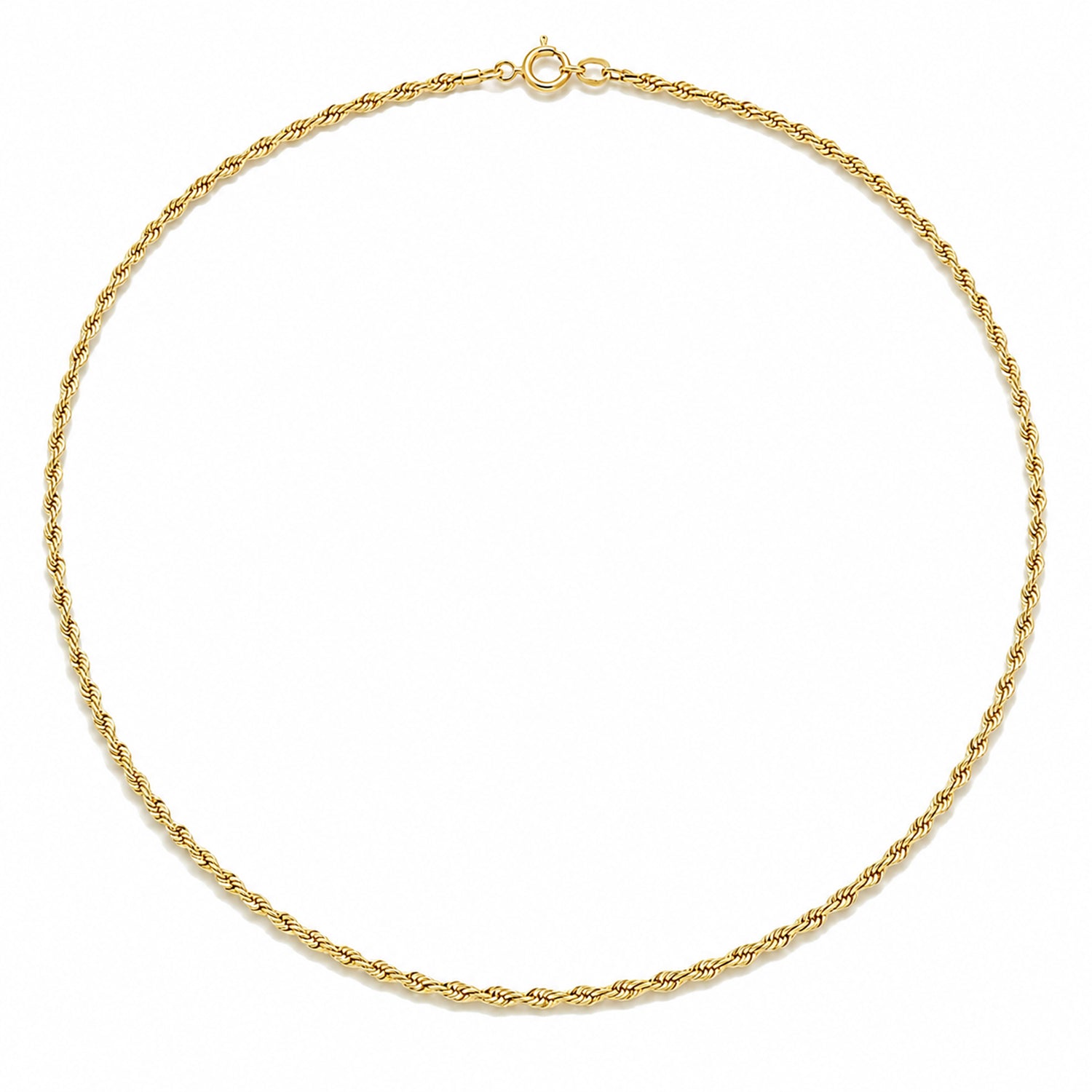 Maestro Collection - 9K Yellow Gold Rope Necklace with Spring Ring ClaspÂ  8416908 3
