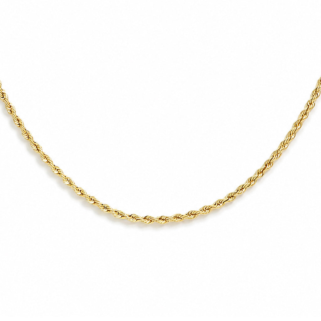 Maestro Collection - 9K Yellow Gold Rope Necklace with Spring Ring Clasp_8416908_4
