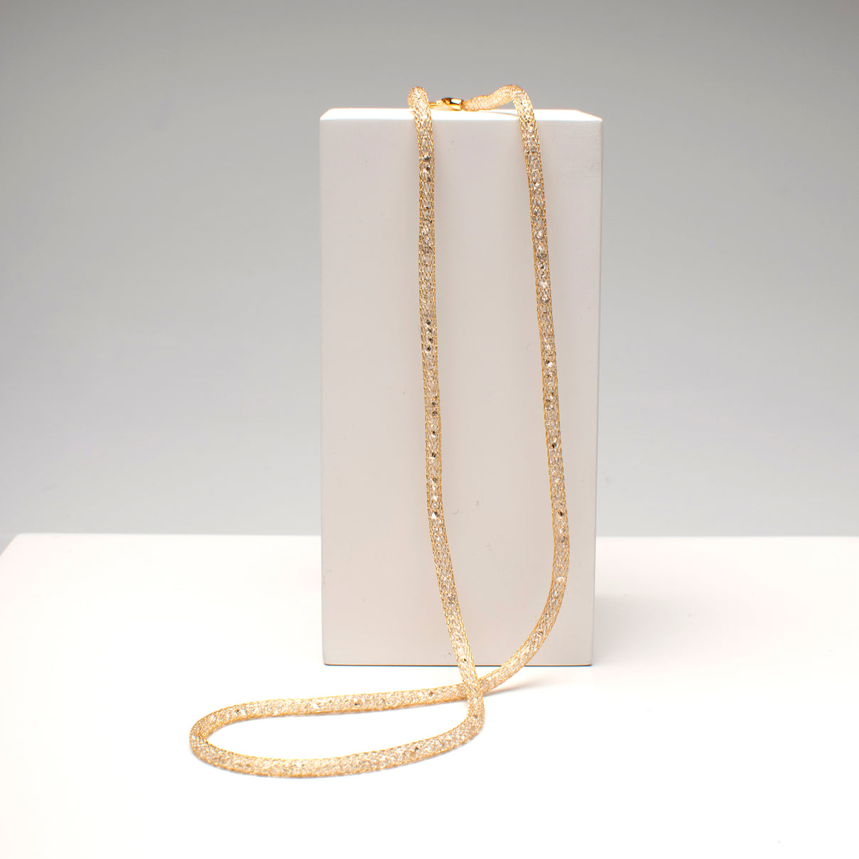 9K Yellow Gold Mesh Necklace 20 Inch 8416913 1