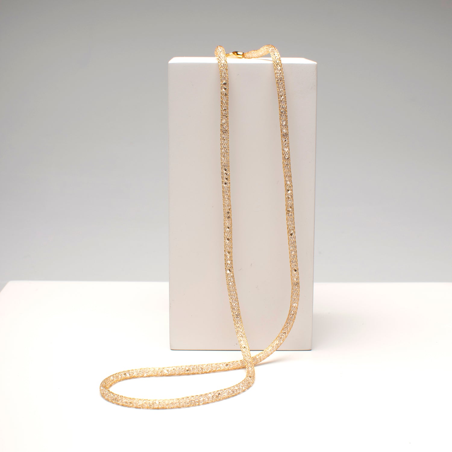 9K Yellow Gold Mesh Necklace 20 Inch 8416913 1