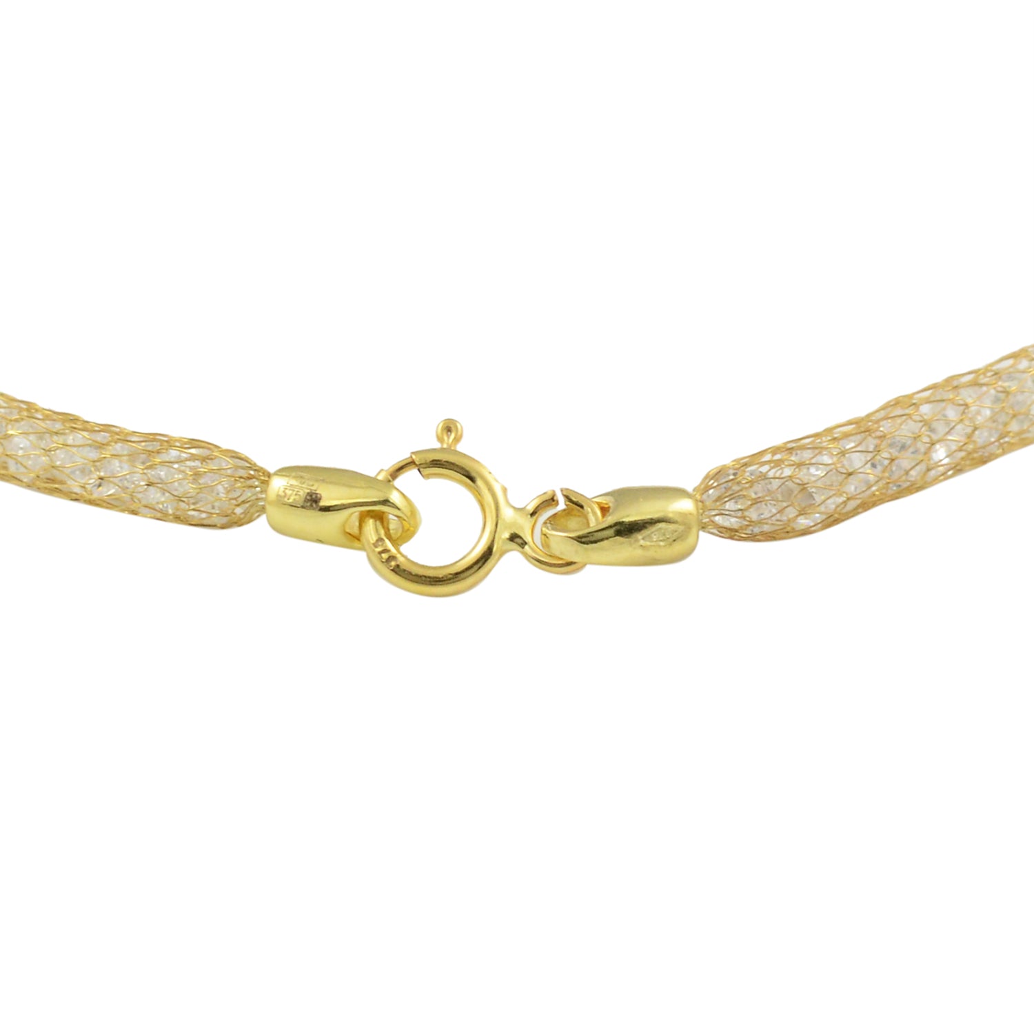 9K Yellow Gold Mesh Necklace 20 Inch 8416913 2