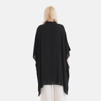 La Marey Kaftan-Style Longline Shirt (One Size) - Black_8416988_2