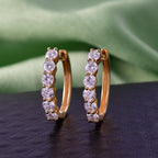 D'Joy Moissanite Hoop Earrings with Clasp in Yellow Gold Plated Sterling Silver 1.90 Ct._8418458_2