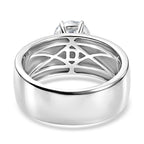 D'Joy - Moissanite Solitaire Band Ring in Rhodium Overlay Sterling Silver 1.20 Ct._8418468_4