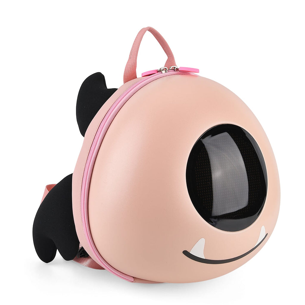 LED Smart Waterproof Monster Hard-shell Backpack with Wings (Powerbank not incl.) - Pink_8418574