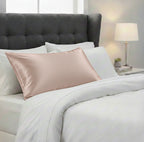 LA Marey Signature 100% Mulberry Silk Pillow Case with Button (Size 75x50 cm) - Beige_8419133_2