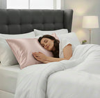LA Marey Signature 100% Mulberry Silk Pillow Case with Button (Size 75x50 cm) - Beige_8419133_3