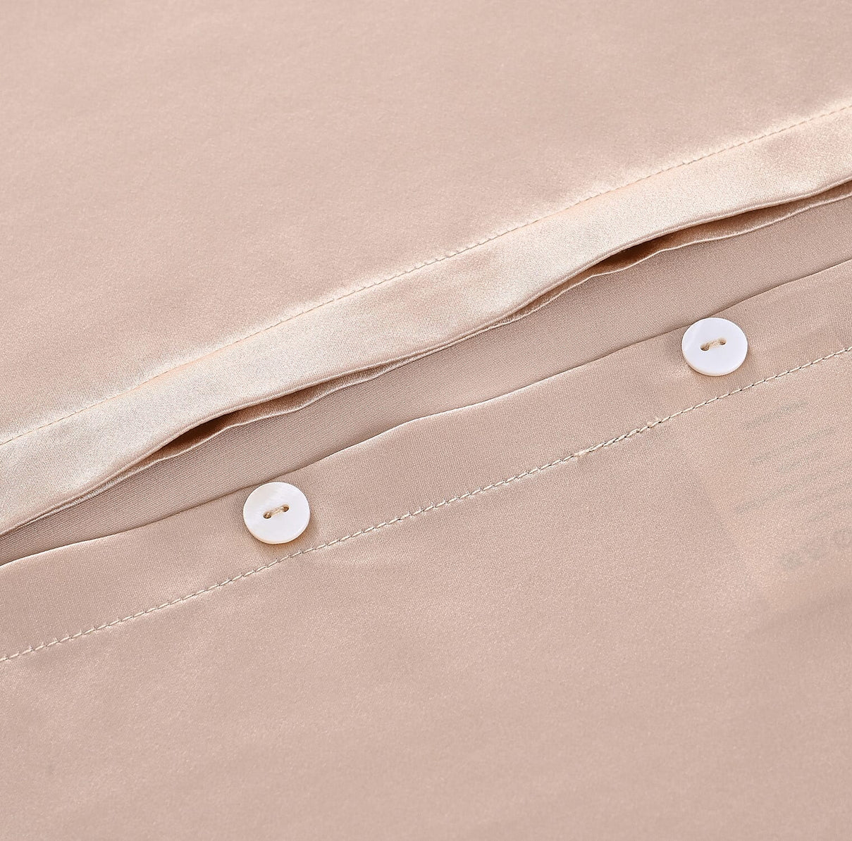 LA Marey Signature 100% Mulberry Silk Pillow Case with Button (Size 75x50 cm) - Beige V32513955 5