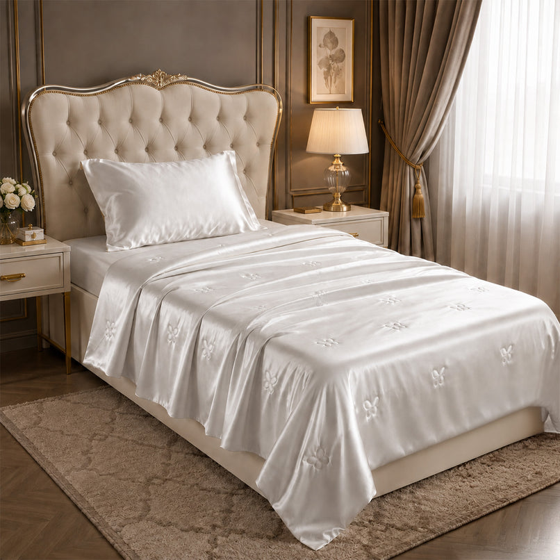 La Marey Signature 100% Mulberry Silk Quilt (135 x 200 cm, Single 400Gms) - Ivory_8419167