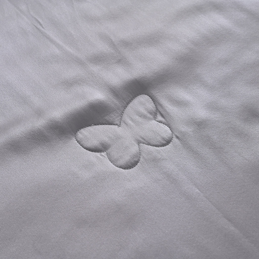 La Marey Signature 100% Mulberry Silk Quilt (135 x 200 cm, Single 400Gms) - Grey_8419176_3