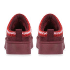 Pandora Platform Embroidered Trim Mule Slippers (Size 5) - Plum_8419324_2