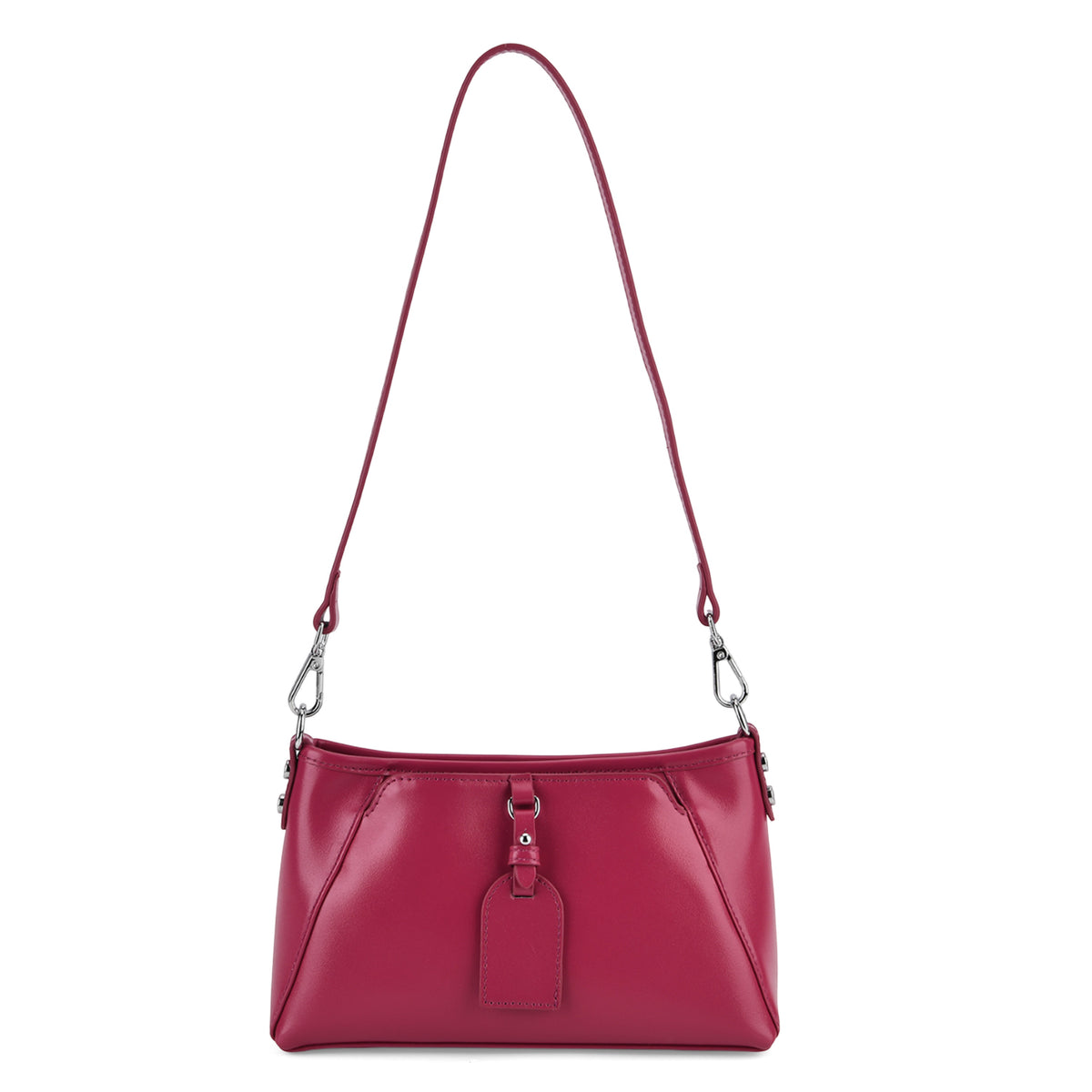 Limited Edition Designer Inspired - Premium Leather Shoulder Bag with Dual Interchangeable Straps - Fuchsia 8419391 6