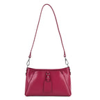 Limited Edition Designer Inspired - Premium Leather Shoulder Bag with Dual Interchangeable Straps - Fuchsia_8419391_5