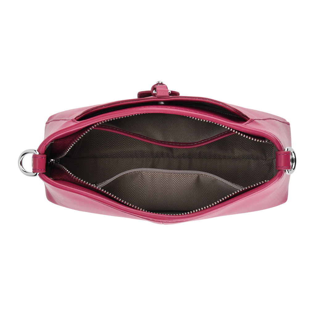 Limited Edition Designer Inspired - Premium Leather Shoulder Bag with Dual Interchangeable Straps - Fuchsia_8419391_6