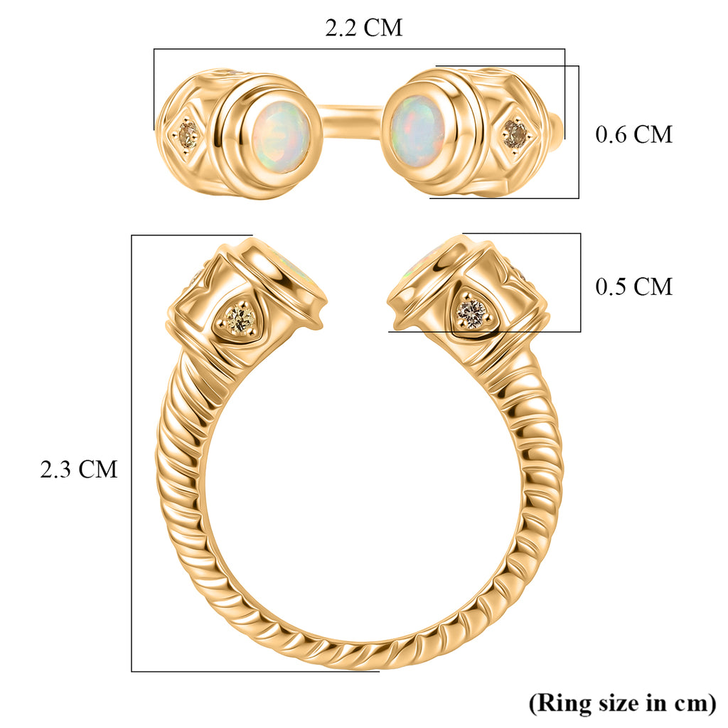 D'Joy Faceted Ethiopian Opal & Yellow Sapphire Ring in Yellow Gold Plated Sterling Silver._8419423_5