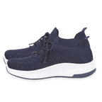 Calypso Light Weight Lace Up Trainer With Diamante Detailing (Size 7) - Navy_8419511_1