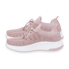 Calypso Light Weight Lace Up Trainer With Diamante Detailing (Size 6) - Pink_8419515_1