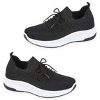 Calypso Light Weight Lace Up Trainer With Diamante Detailing (Size 4) - Black_8419518