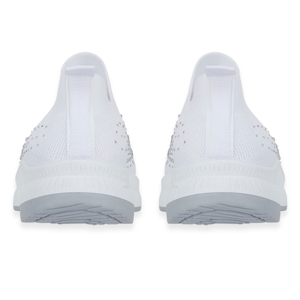 Negroni Ladies Lightweight Slip On Leisure Shoe With Decorative Diamantes (Size 8) - White_8419596_2