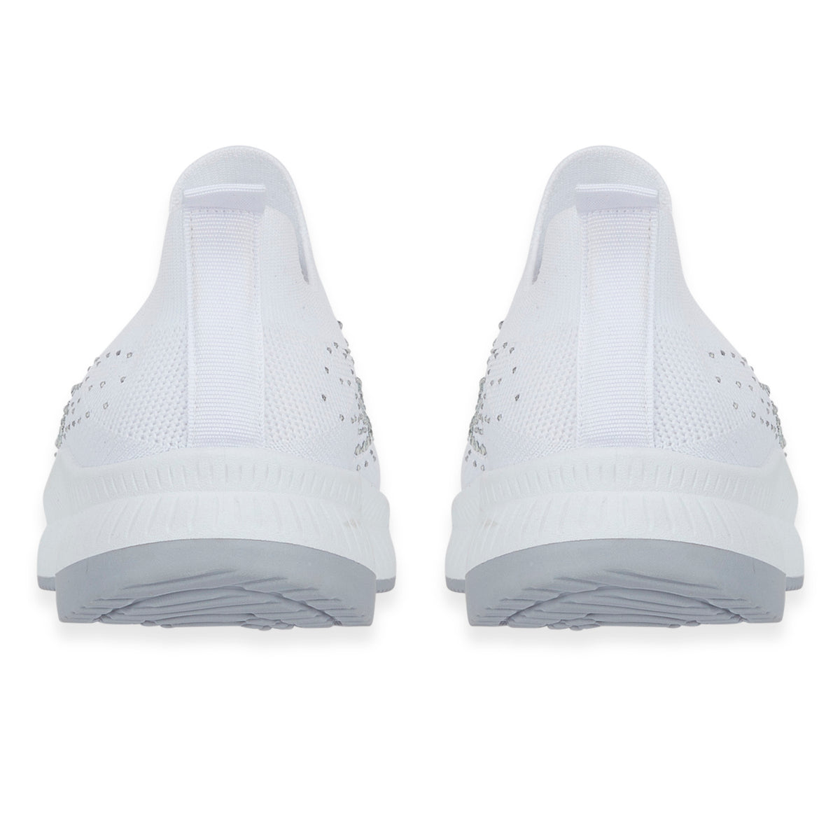 Negroni Ladies Lightweight Slip On Leisure Shoe With Decorative Diamantes (Size 8) - White V32515886 2