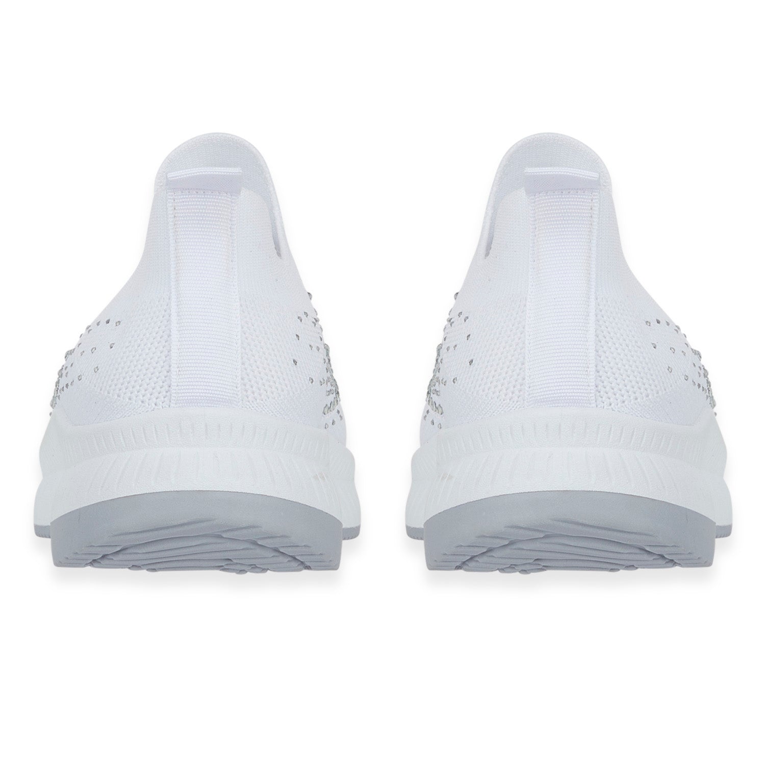 Negroni Ladies Lightweight Slip On Leisure Shoe With Decorative Diamantes (Size 8) - White V32515886 2